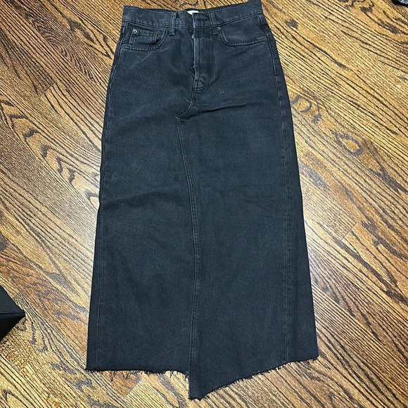 Zara Skirts Zara Denim Midi Skirt Poshmark